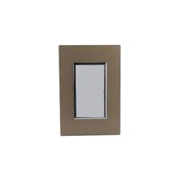 Placa Línea Venecia Champagne con Apagador Sencillo 127V