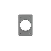 Placa Aluminio para Receptáculo Dúplex Gris 55 mm