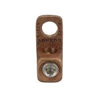 Zapata Terminal de Cobre 1 Orificio para Calibre 4A 1/0 AWG