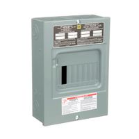 Centro de Carga QO Zapatas Principales 100A 1F 3H 6Sp Nema 1 de Sobreponer
