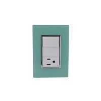 Placa Línea Venecia Aqua con Apagador y Contacto 127V