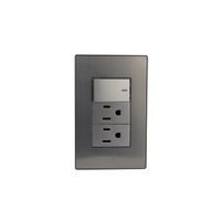 Placa Línea Córdoba con Apagador y Contacto Doble 127V