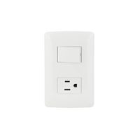 Placa Línea Toscana con Apagador y Contacto 127V