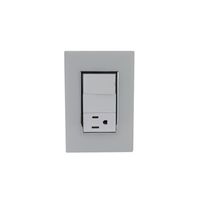 Placa Línea Venecia Blanco con Apagador y Contacto 127V