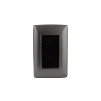 Placa Línea Toscana Graphite con Contacto Dúplex 127V