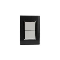 Placa Línea Venecia Humo con Apagador Doble 127V