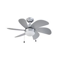 Ventilador de Techo Tramontana con Luz 30" Color Plateado