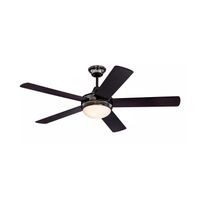 Ventilador de Techo Zander 56" con Luz Control de Pared Color Negro