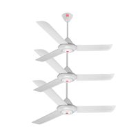 Ventilador de Techo Redondo 56 Pulgadas aspas Acero Blanco Paquete 3 Piezas