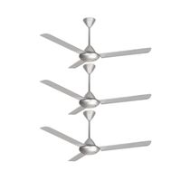 Ventilador de Techo Redondo 56" Aspas Acero Plata Paquete 3 Piezas