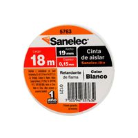 Cinta de Aislar Blanca 19 mm x 18 m