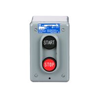Estación de control completa, Harmony 9001B, 2 pulsadores START-STOP, con bloqueo, 5A, 600V AC, 1NO + 1NC, NEMA 4