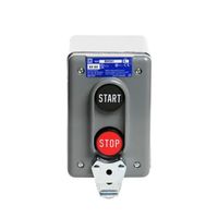Estación de control completa, Harmony 9001B, 2 pulsadores START-STOP, 5A, 600V AC,1NO + 1NC, NEMA 4