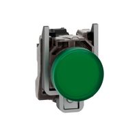 Luz piloto redonda Ø 22- IP65 - verde - LED integral - 240 V - terminales