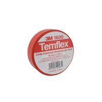 Cinta Eléctrica de PVC Temflex 165 Color Rojo 19 mm x 18.3 m