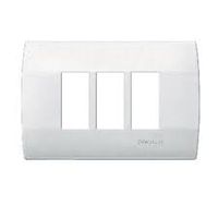 Placa Schneider Electric de 3 Módulos, Línea Duna, Color Blanco