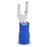 Terminal de Espada Argos, Aislada, Calibre 16-14 AWG, Ojillo 5/32, Azul (Bolsa 100 pz)