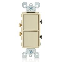 Interruptor Dúplex Leviton Decora, 2 en 1, 15A, 120/277V, Color Marfil