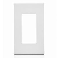Placa de Nylon Leviton Decora Plus, 1 Unidad, Sin Tornillos, Blanca
