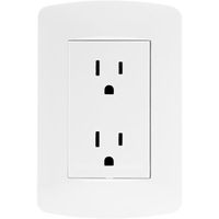 Kit Contacto Dúplex Leviton, 15A, 125V, 2P+T, Blanco, con Placa