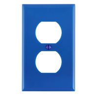 Placa de Nylon Leviton Decora, 1 Unidad, para Contacto Dúplex, Azul