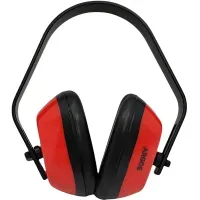 Protector de Ruido Argos Tipo Orejera, Diadema Ajustable, Rojo