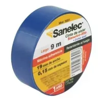 Cinta de Aislar Sanelec, Azul, 19 mm x 9 m