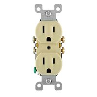 Contacto Dúplex Leviton, 15A, 125V, 2 Polos + Tierra, Marfil