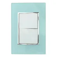 Placa Armada Sanelec Venecia Aqua, 2 Apagadores, Uso Exterior, IP54