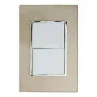 Placa Armada Sanelec Venecia con 2 Apagadores Sencillos, Color Champagne