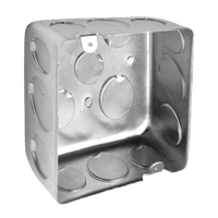 Caja Metálica Cuadrada Pesada Argos 4x4 con K.O. 1/2 y 3/4