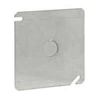 Tapa Plana de Acero Crouse Hinds 4x4 con K.O. de 1/2 pulg