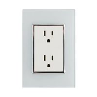 Placa Sanelec Línea Venecia Blanco con Contacto Doble Aterrizado 127V | SE344748